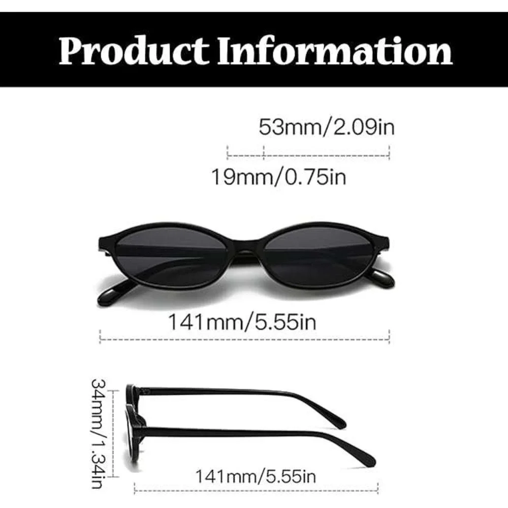 Tortoiseshell Oval Sunglasses Brown Lens Fashion Eyewear Women Trendy Hippie New